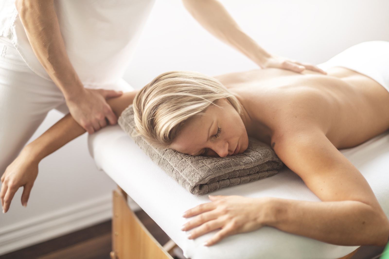 Therapeutic massage being performed